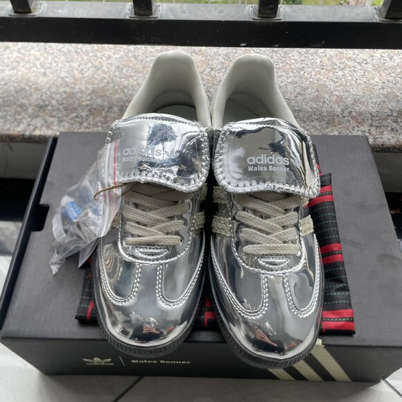 Wales Bonner x Samba 'Silver Metallic Gum' 2023 Sneakers Women Size:EU 37=US6 - Picture 2 of 5